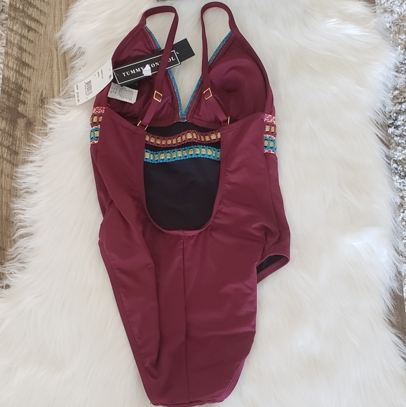 La Blanca Running Stitch One-piece Swimsuit Sz 4 - Picture 5 of 6